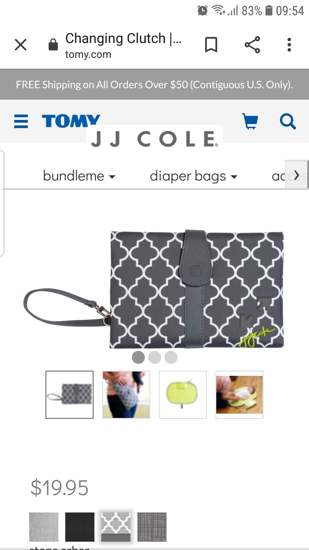 JJ COLE Пеленка клатч с собой непромокаемая сумка детская