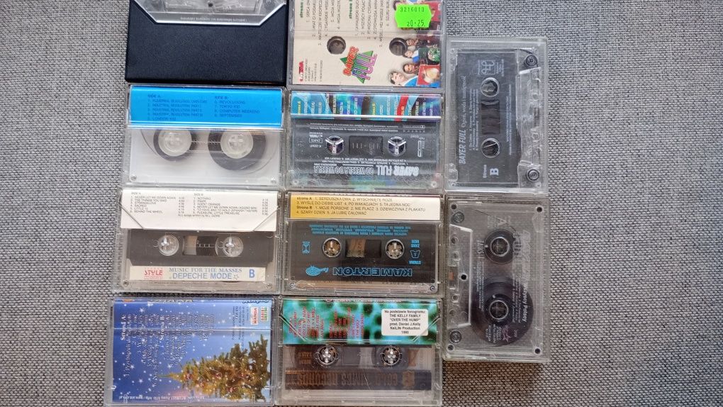 Kasety magnetofonowe J.M.Jarre, Depeche Mode, Bayer Full i inne.