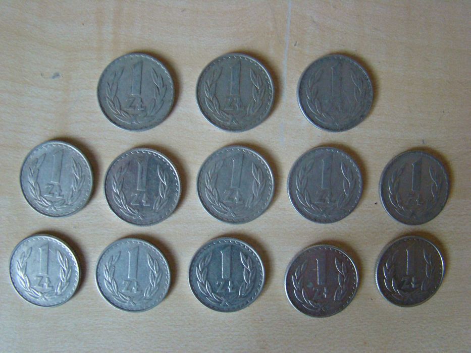 Stare   monety  1   zł.   z  PRL - u