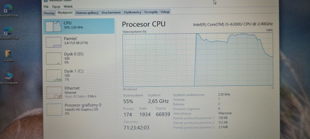 Laptop HP, używany, w dobrym stanie