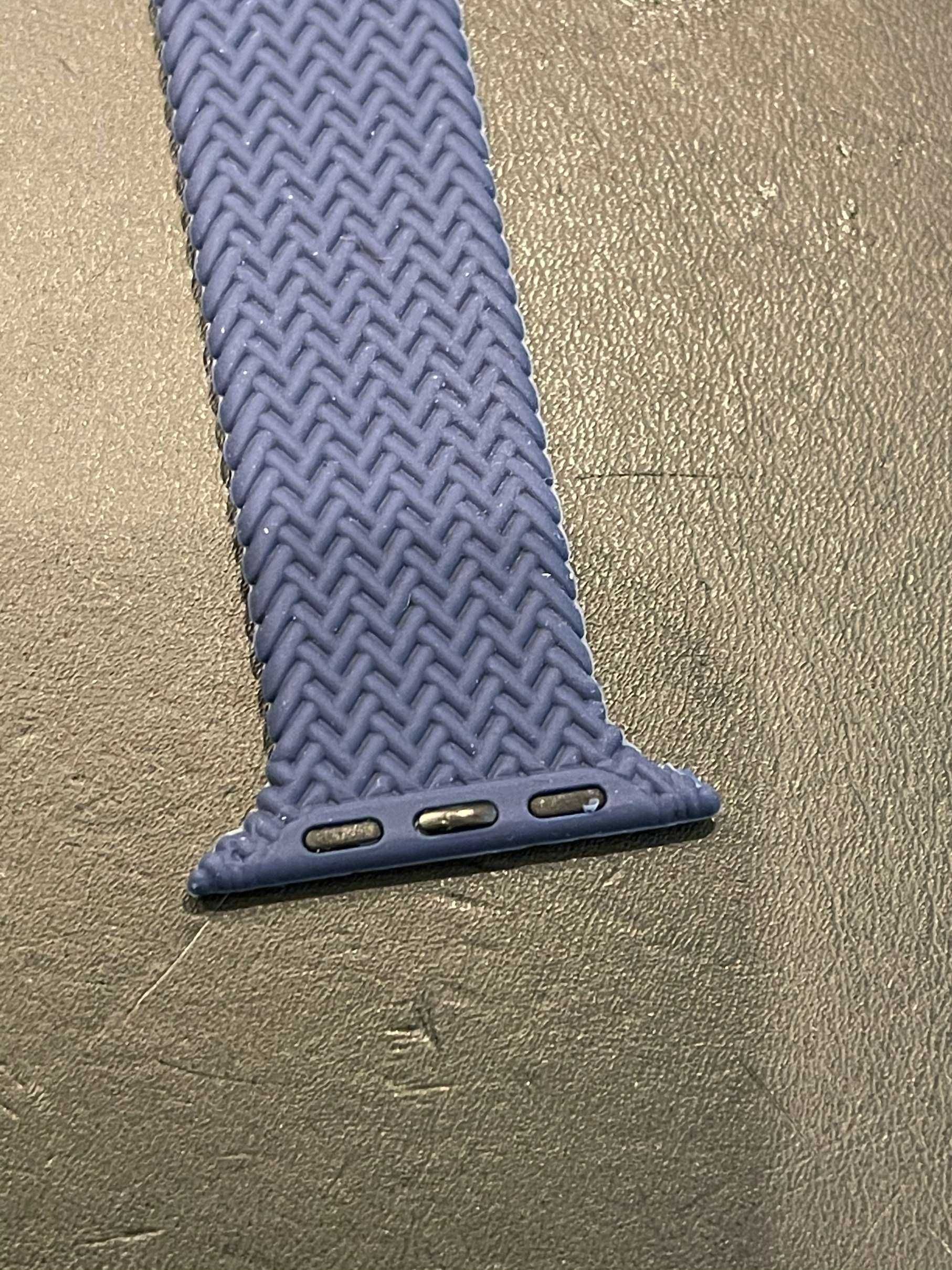 Bracelete Solo Entrançada Silicone 42 44 mm Apple Watch Nova