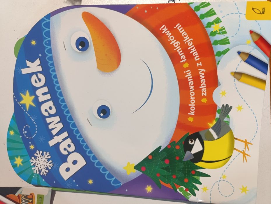 Zestaw NOWYCH świątecznych książeczek i kolorowanek dla dziecka + kred