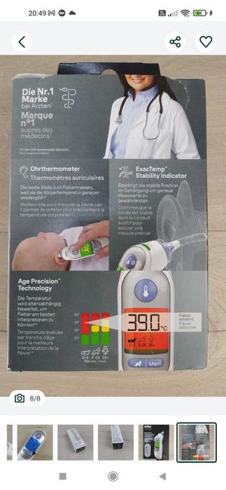 Braun ThermoScan 7 IRT6520 Termometr elektroniczny