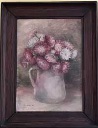 Krystyna Warecka kwiaty obrazy na płótnie olejny