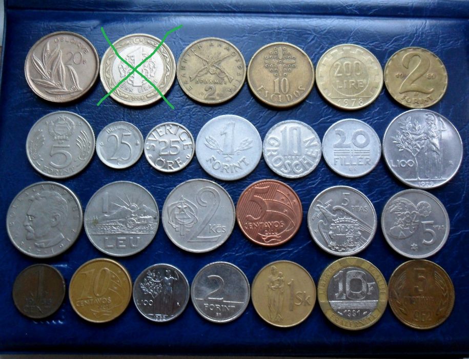 Коллекция монет и жетонов мира разные на выбор зарубежные