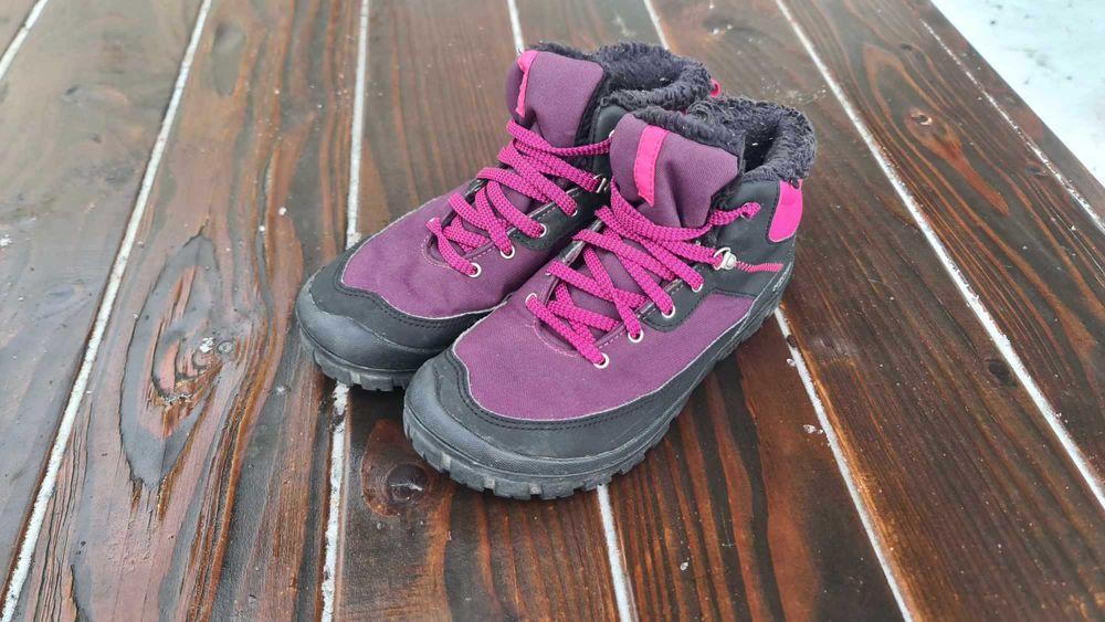 Термоботинки Зимние женские Quechua ОРИГІНАЛ на меху фуксия фиолет