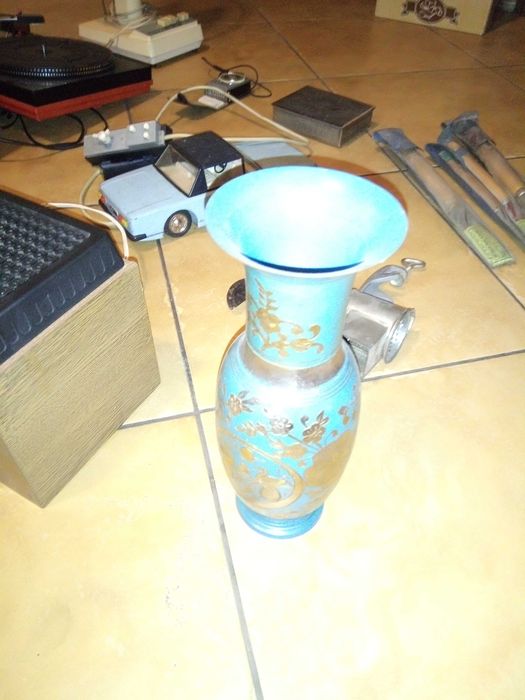 trójkąt trojkat ostrzegawczy bębenek afrykański waza indyjska mosiądz