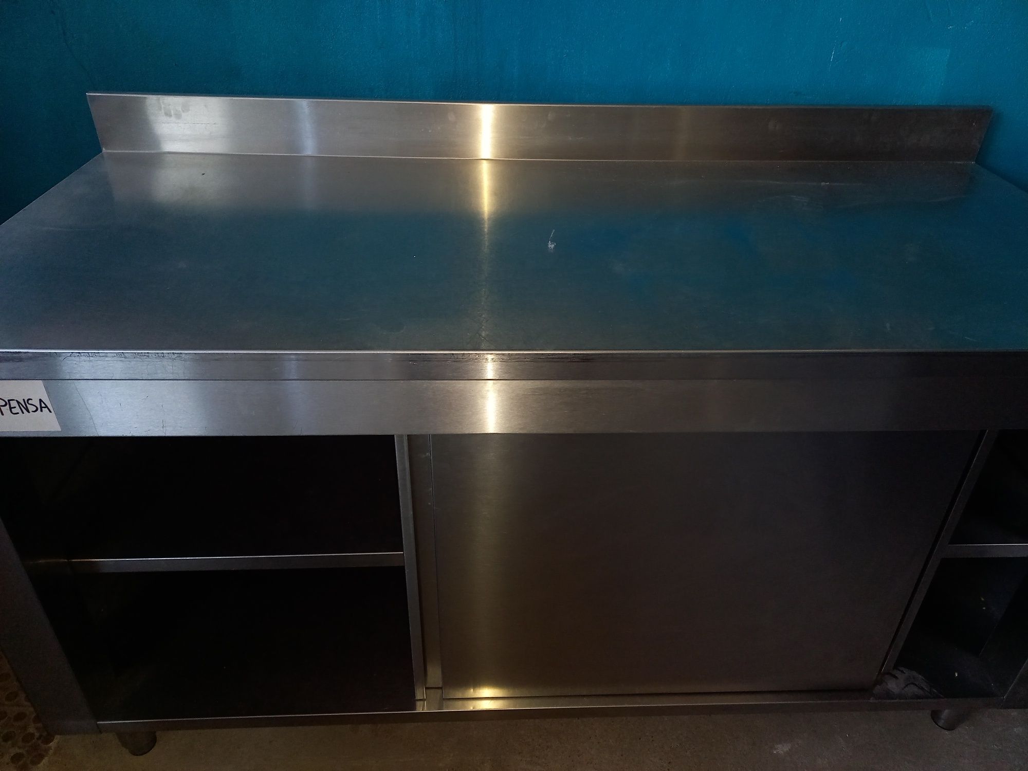 Bancada inox fechada 1.60 x 0.70