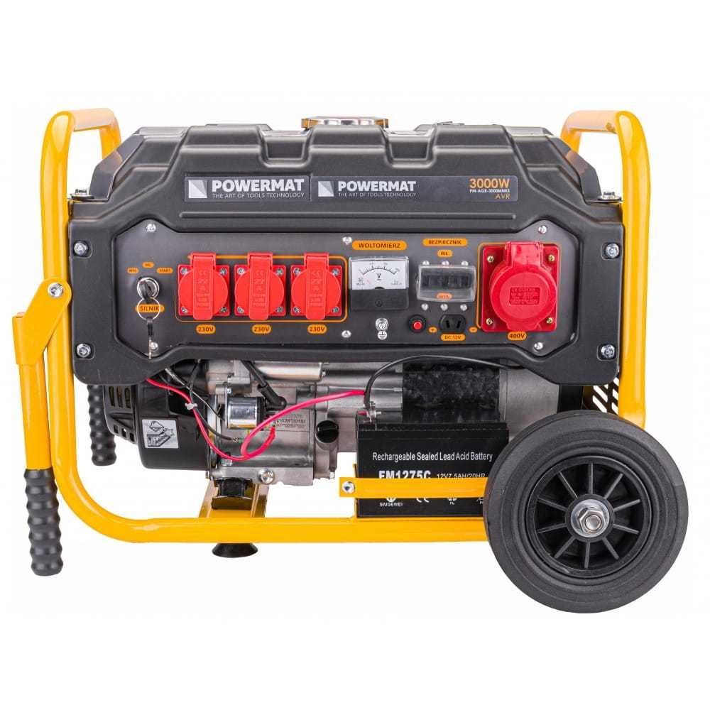 POWERMAT Agregat Prądotwórczy Generator 3000w 230v 12v 400v PM1196
