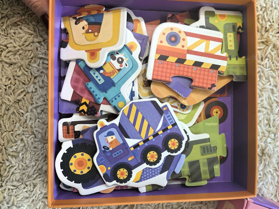 пазли mideer 2+ машини, риби