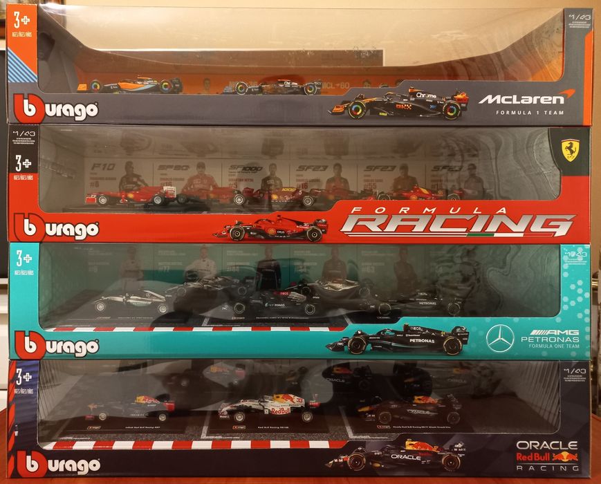 Bburago 1/43 Formula 1 Сет 6шт. Burago Формула 1