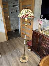 Lampa Witrażowa wykonana z mosiądzu