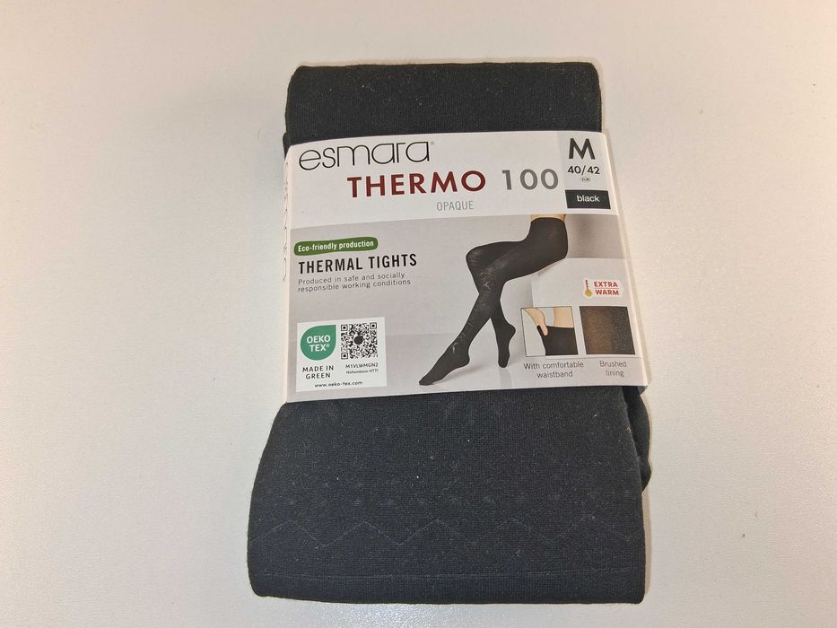 A165 Rajstopy Damskie Esmara Thermo 100 Opaque Czarne Rozmiar M 40/42