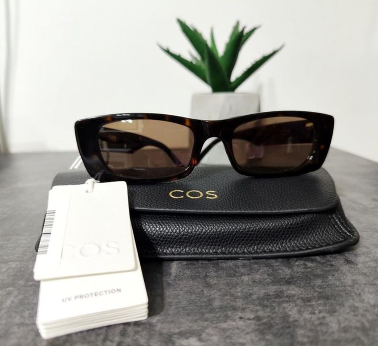 Cos вузькі сонцезахисні окуляри  котяче око з черепаховою оправою