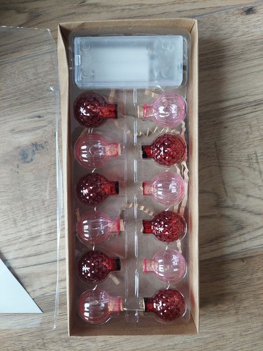 Różowo czerwona girlanda led światełka