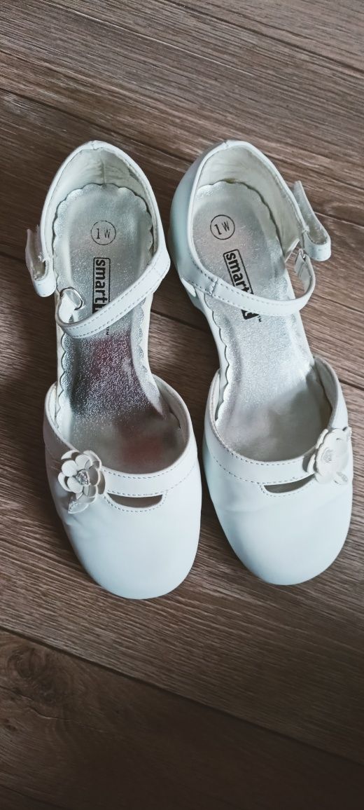 Buty komunijne, białe buty komunijne dla dziewczynek rozmiar 32