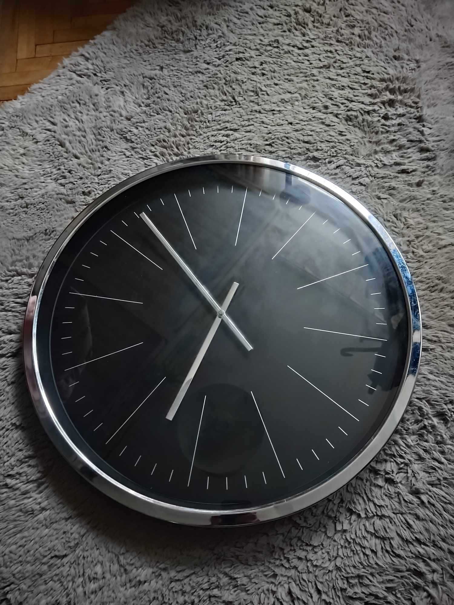 Okrągły duży  zegar ścienny VOX szkło 60 cm