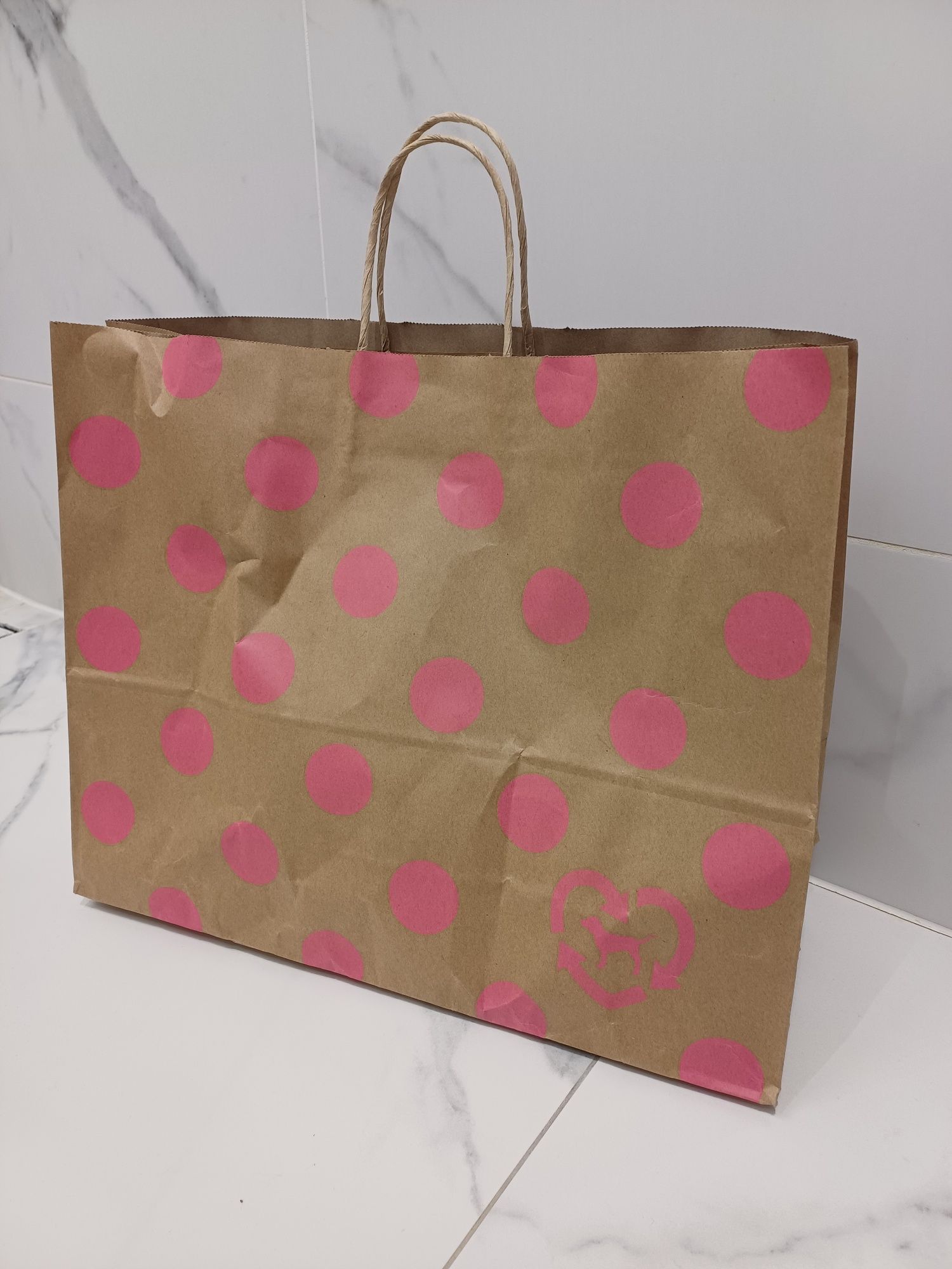Victoria's Secret pink papierowa torba zakupy torebka prezentowa