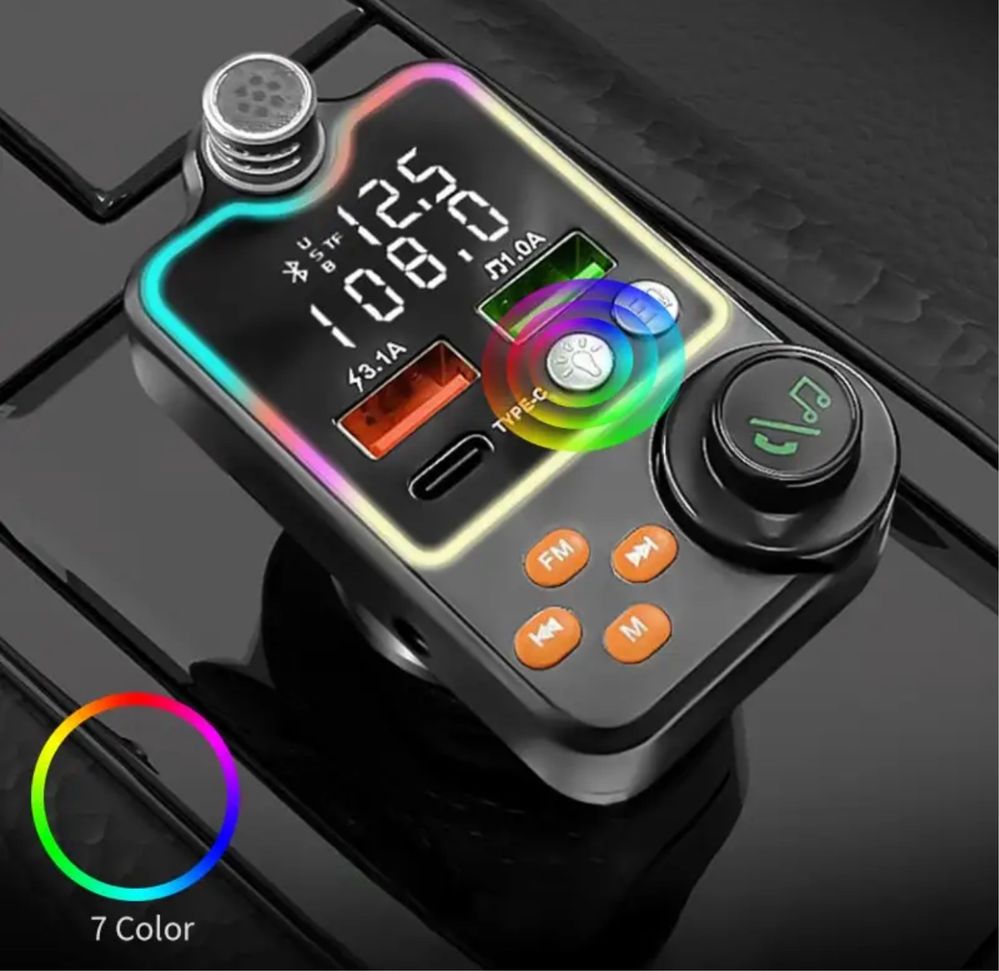 Transmissor FM Bluetooth Áudio no Carro Novo