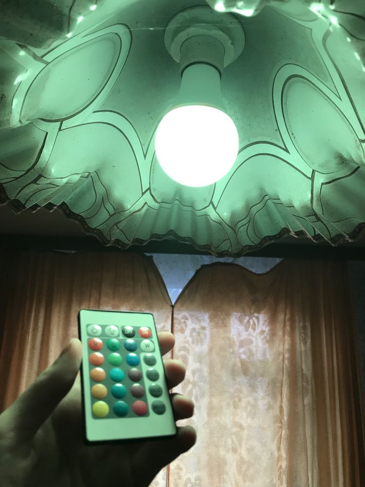 Led rgb bulb. E27 A70 9W.