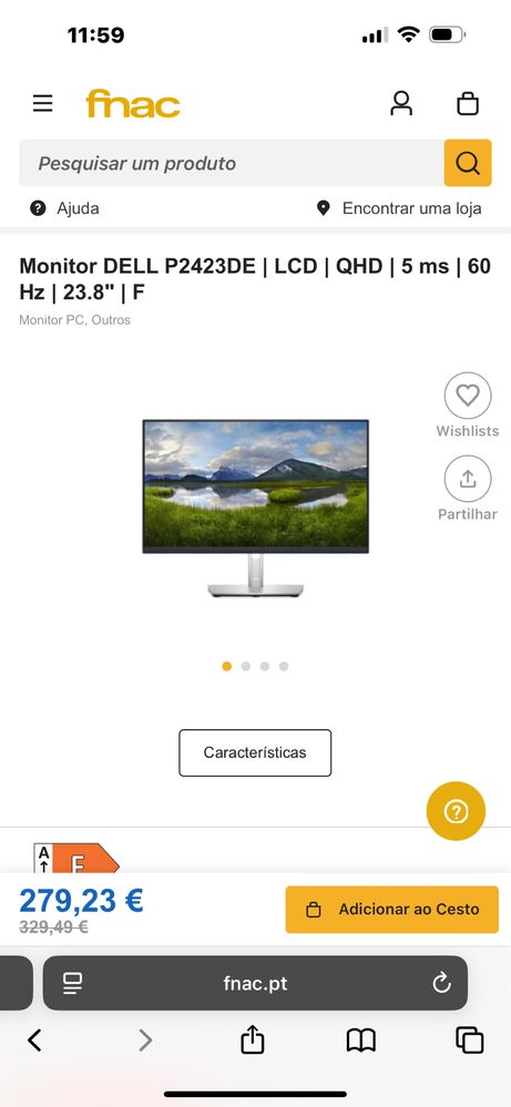 Monitor Dell novo e embalado