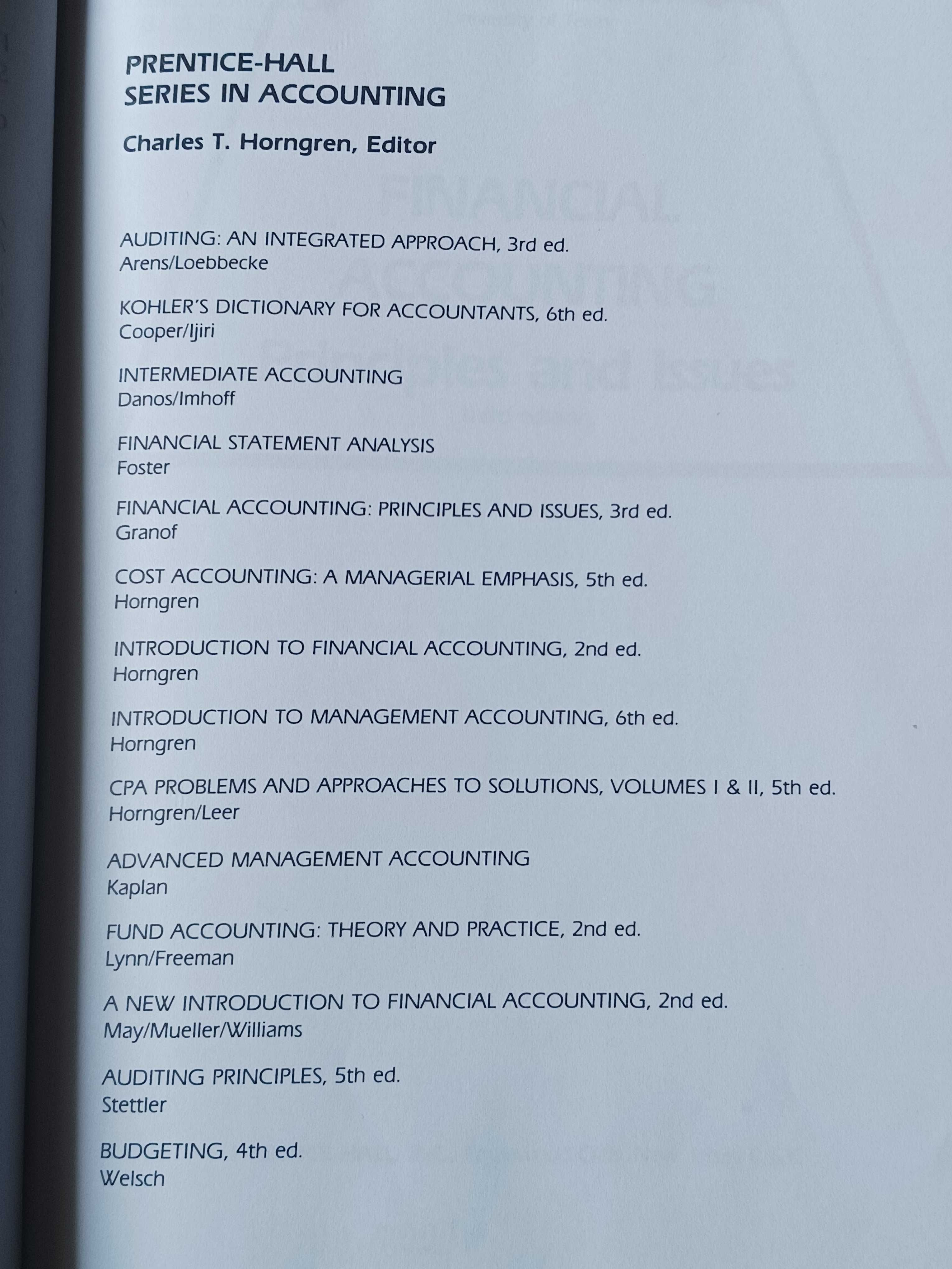 Financial Accounting Principles and Issues Michael H.Granhof