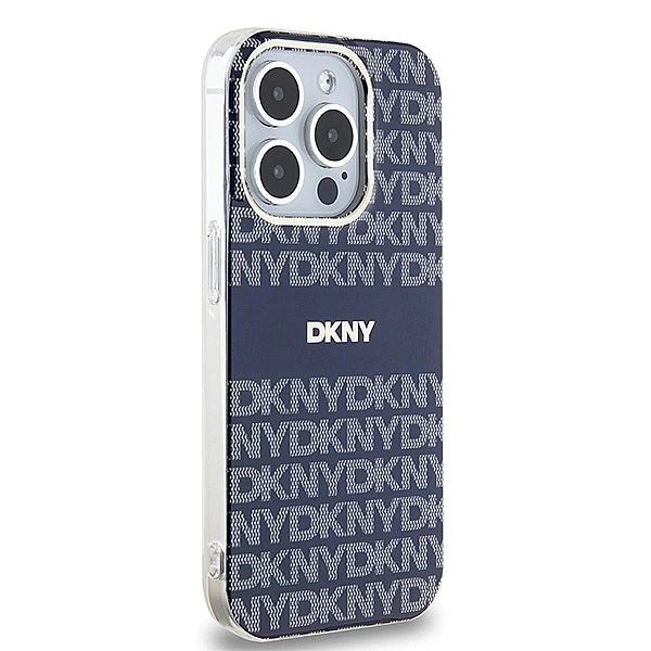 Etui Dkny Iml Mono & Stripe MagSafe na iPhone 15 Pro Max - niebieskie