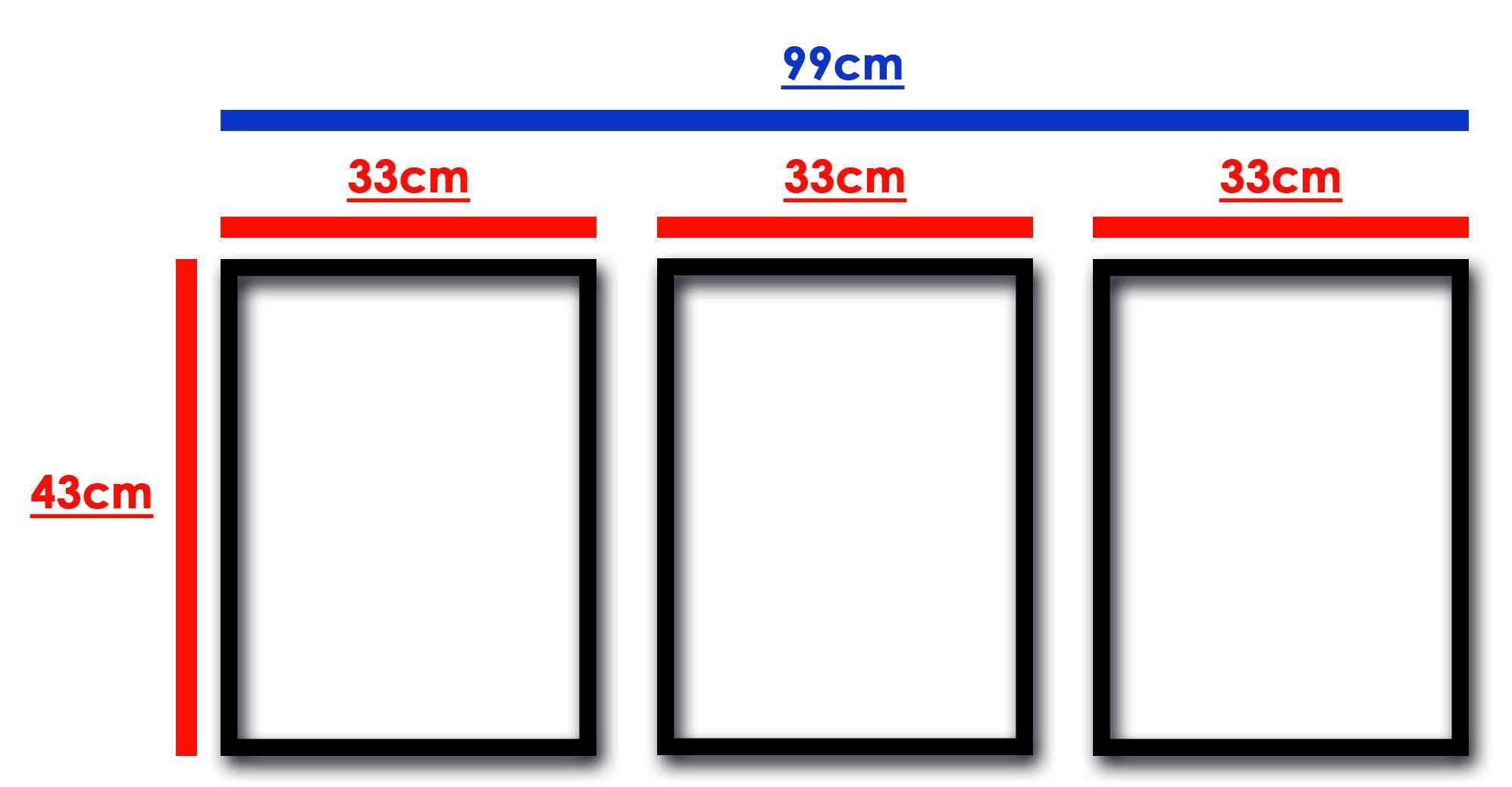 3x 30x40 A3 ZESTAW OBRAZ W RAMIE PLAKATY RAMKA niebieskie liście złote