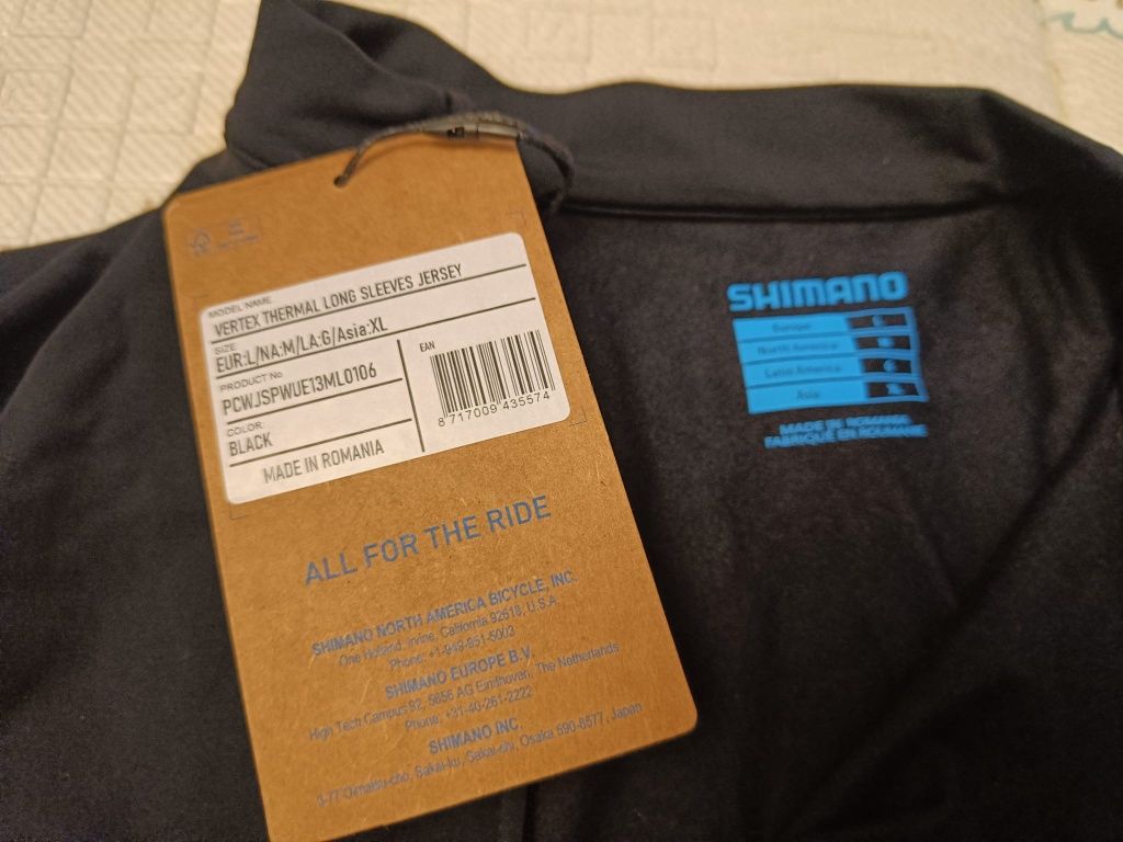 Bluza kurtka koszulka rowerowa Shimano Vertex czarna L / M z metką