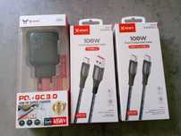 Nowa szybka ładowarka 45 W Gan + 2 kable Xstart