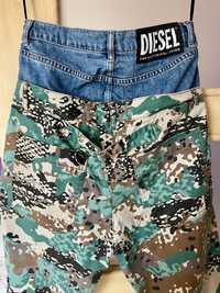 Spodnie moro jeansy Diesel bojówki L