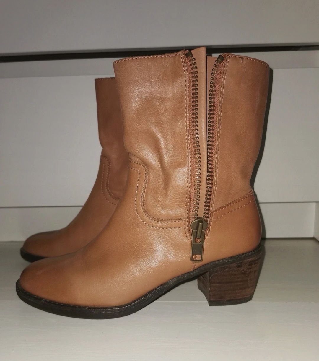Lands End 38,5 nowe kozaki botki skóra naturalna
