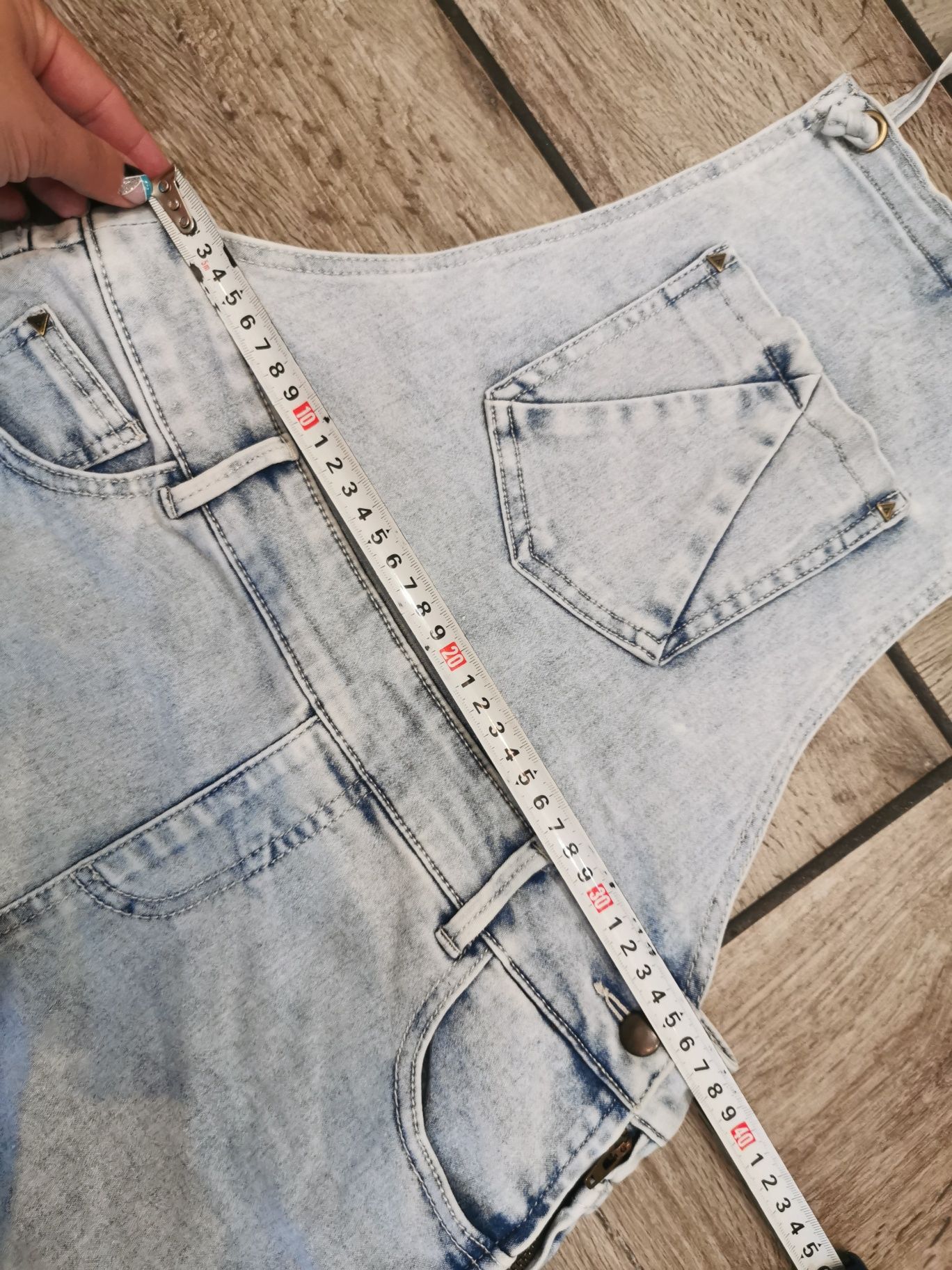 Ogrodniczki spodenki szorty 36 38 S M denim