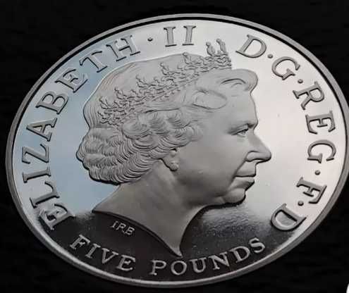 5 libras, proof, 80° aniversário de Isabel II