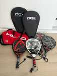 Conjunto 4 raquetes padel + 2x bolsas + malote