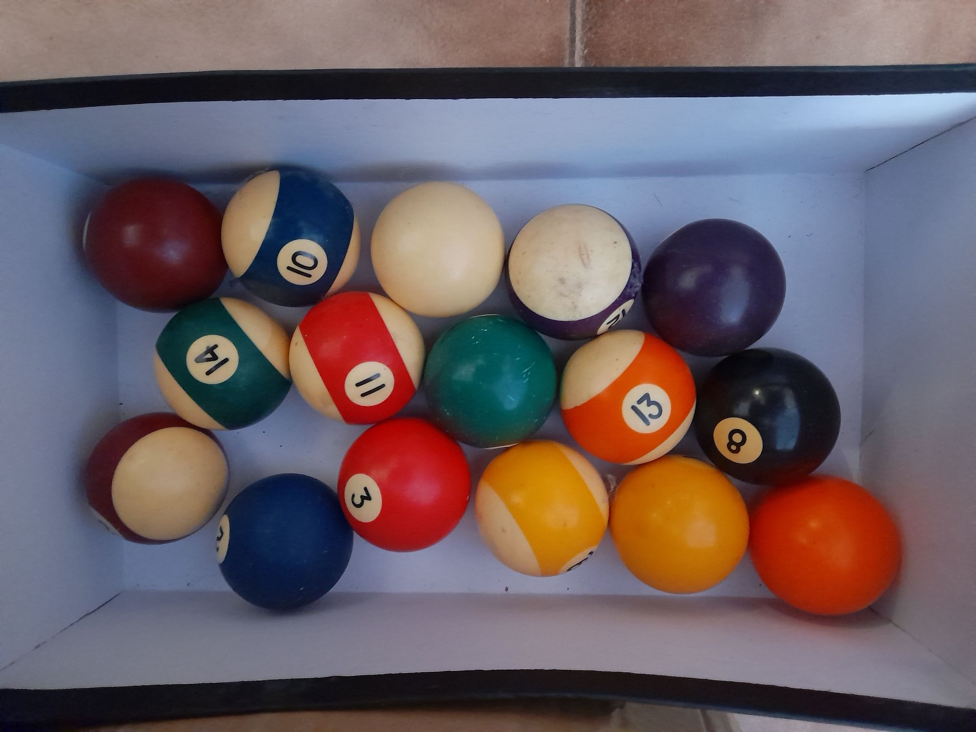Bolas de Snooker - bolas para mesa Bilhar - coleção completa - usadas