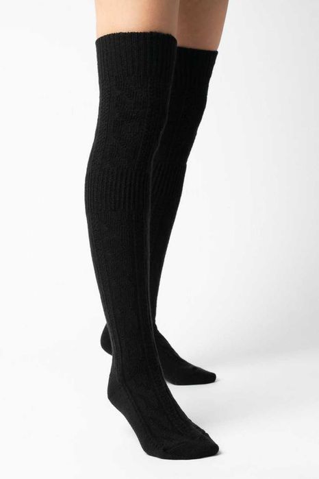 Теплі гольфи вище коліна з вовною заколінки жіночі