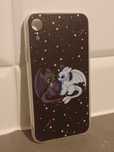 Etui / obudowa iPhone XR czarny smoki gwiazdy