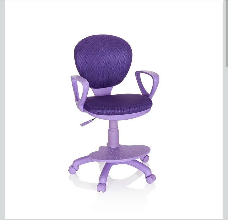 hjh OFFICE Dziecięce krzesło obrotowe Kid Colour materiał fioletowy