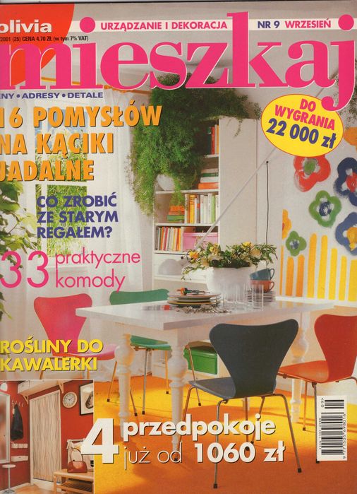 Olivia Mieszkaj 9(25) 2001 Pomysły na kąciki jadalne, Stary regał