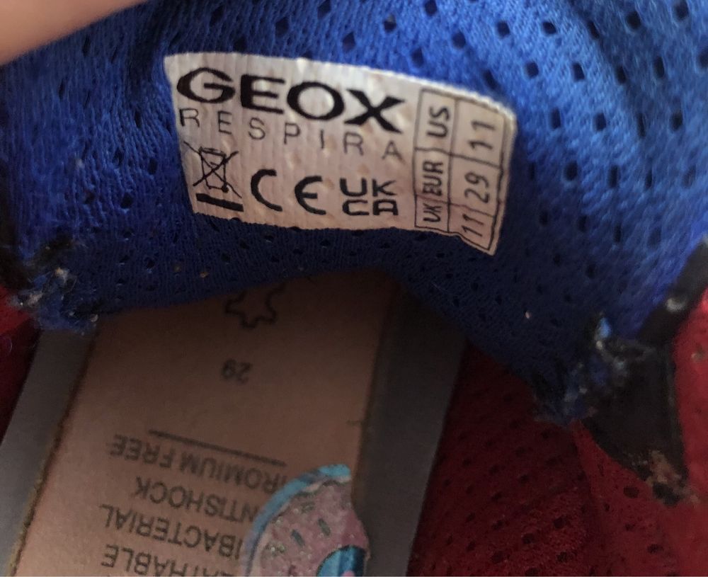 Skorzane buty geox 29 swiecace ogien jesienne buciki