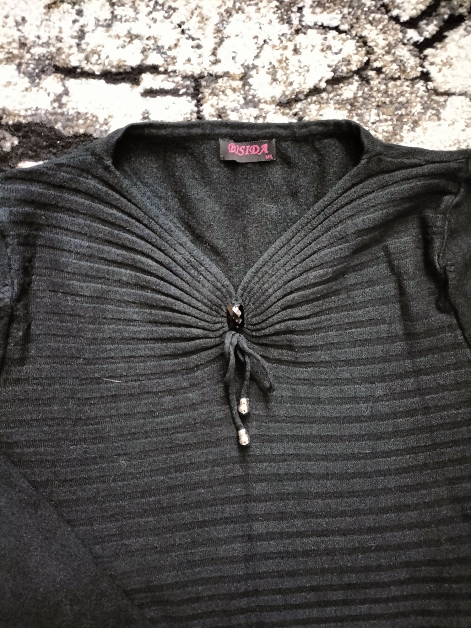 Sweter sweterek czarny damski
