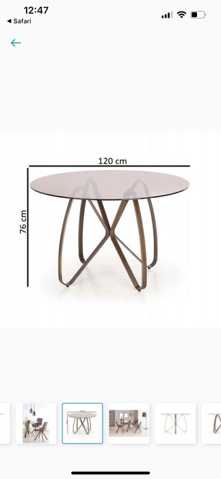 Stół szklany okrągły