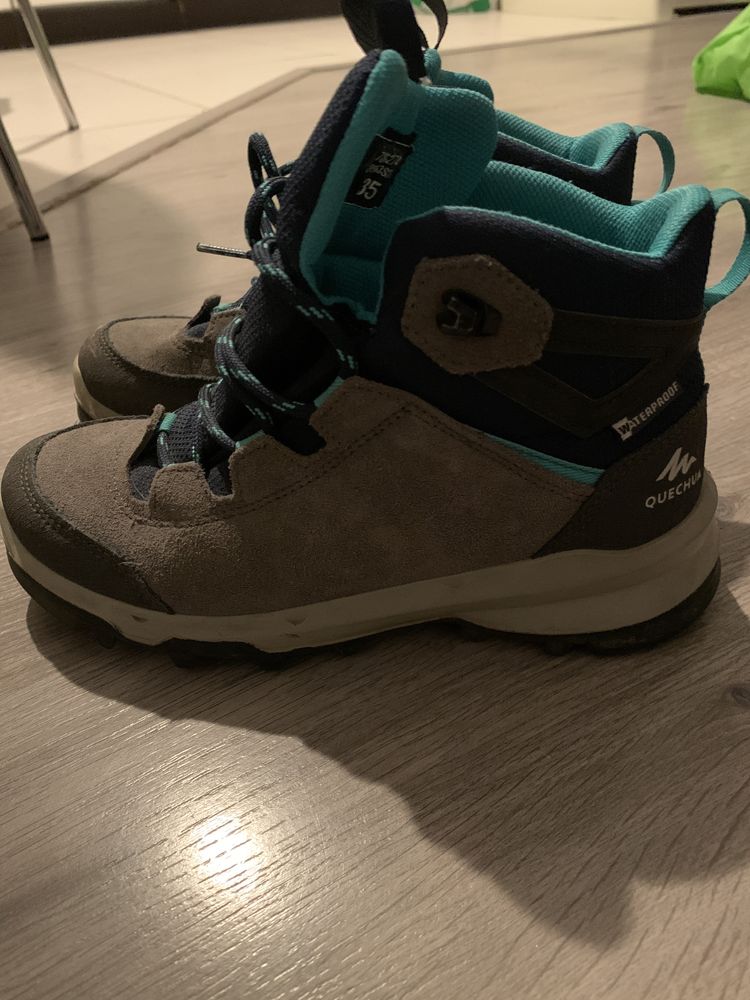 Buty trekkingowe jak nowe Quechua MH 500 wodoodporne rozm 35