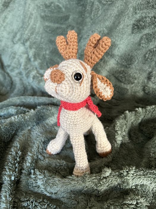 Renifer szydełkowy ozdoba świąteczna