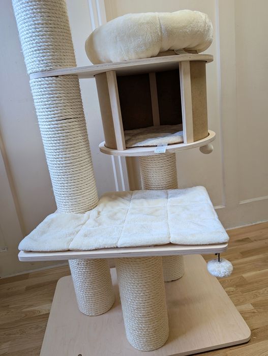 Natural Paradise Drapak dla Kota Magnolia XL Kremowy 175 DUŻY SOLIDNY