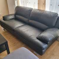 Czarna sofa skorzana skora naturalna GALA collezione Carlos 3