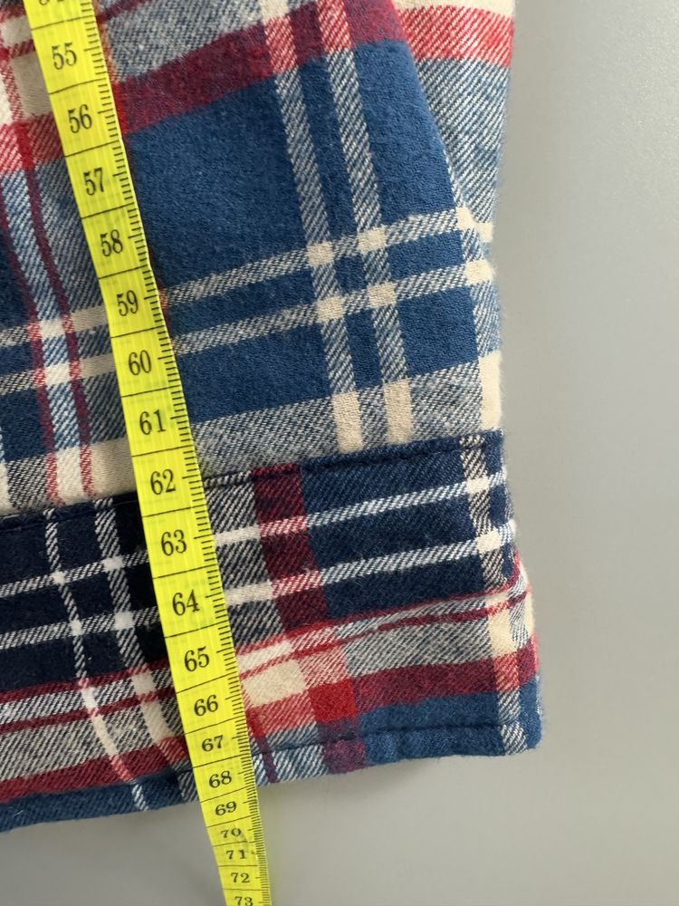 Nowa meska koszula ocieplana w kratke XXXL 3XL kurtka koszulowa