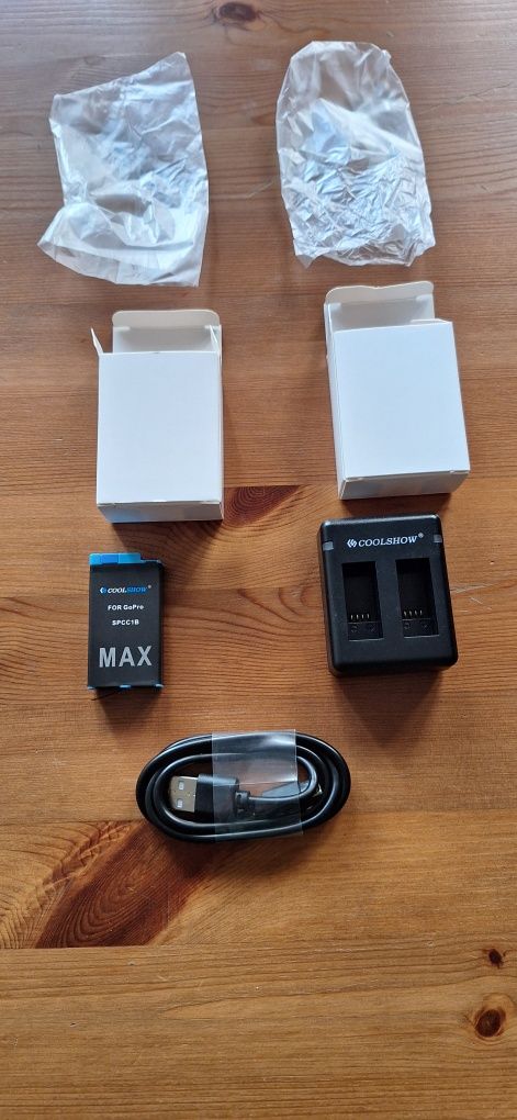 Bateria e Carregador duplo Gopro Max