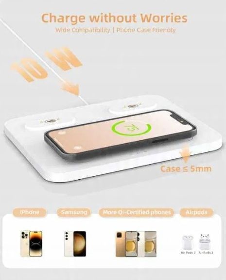 Bezprzewodowa Ładowarka Ezvalo 3 W 1